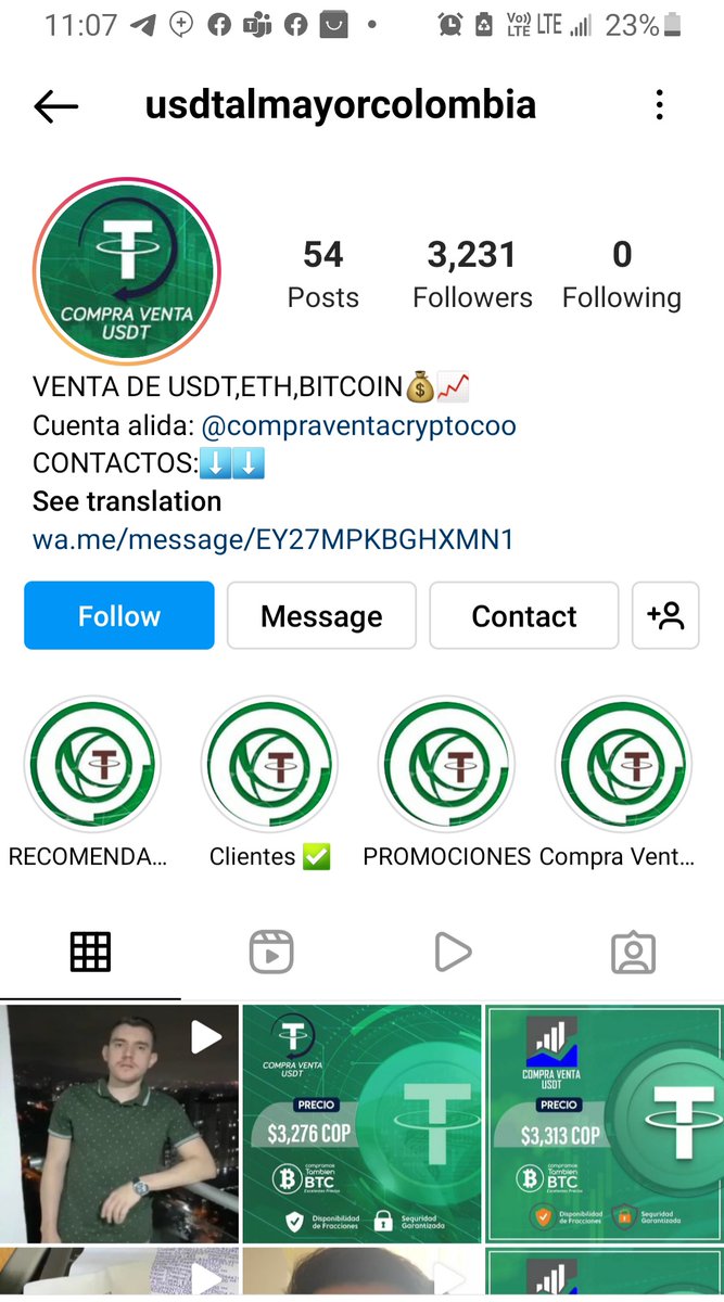 and1sal's tweet photo. @DIJINPolicia @INTERPOL_HQ @CaiVirtual @PoliciaColombia Están robando diariamente millones y millones de pesos con estas cuentas en Instagram y Facebook. Con publicidad pagada. Investiguen su número de contacto es 3146589775 Todas las cuentas asociadas son estafa https://t.co/KrQ2lRRbyV