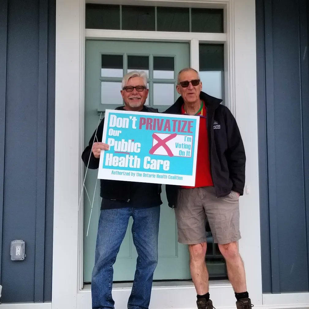cjlanarchist's tweet photo. Got my Ontario Health Coalition "Don't Privatize Health Care" sign. Get your at ohc@sympaitico.ca #ontariohealthcoalition #voteFordNationout #unfittogovern #cupeon #onndp https://t.co/asxOyVev1k