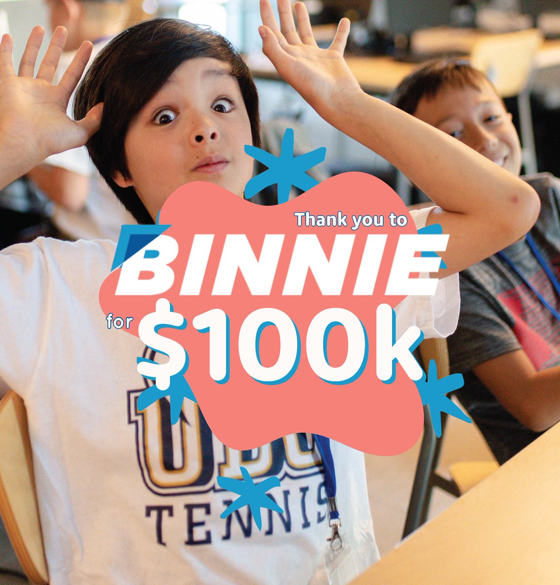 Today we’re celebrating <a href="/BuildwithBinnie/">Binnie</a>’s $100k commitment to Geering Up – our largest corporate donation to date! A HUGE thank you to Binnie. Your leadership this #worldcreativityandinnovationday will empower so many young innovators to explore engineering and STEM 🙌