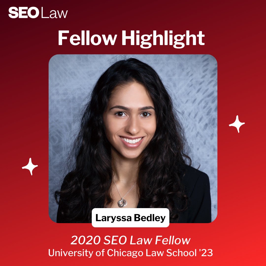 SEOLawProgram's tweet image. Say hello to Laryssa Bedley, #SEOLaw 2020! Her advice to incoming 1Ls: Don&apos;t be scared to connect with your professors! The opportunities to learn from professors can extend far beyond the classroom—they can be your mentors and help guide you to be better students and attorneys.
