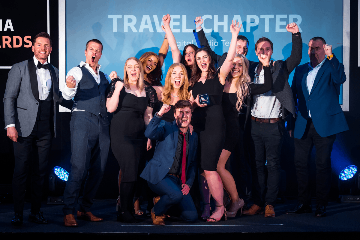 travelchapter's tweet photo. We’re delighted to announce that our Digital Media Team has been voted the In-House Paid Media Team of the Year at the 2022 UK Paid Media Awards 🙌 https://t.co/3UnqufP9Yo