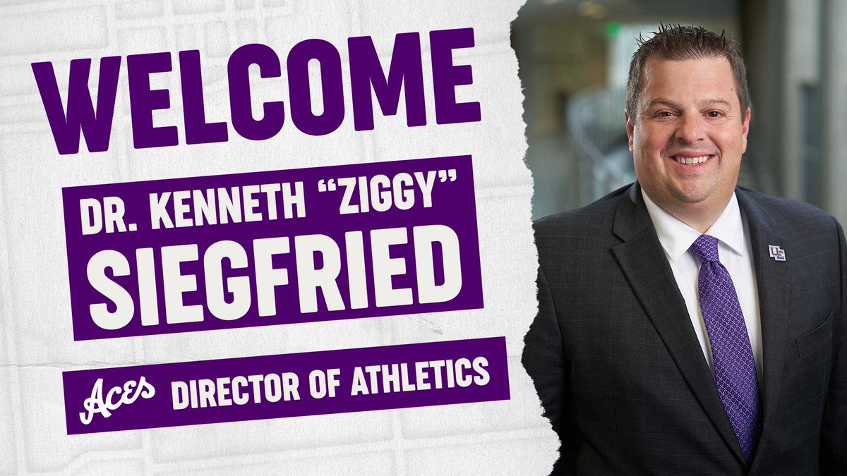 UEAthletics's tweet photo. Welcome Dr. Kenneth "Ziggy" Siegfried as our Director of Athletics!

📰 https://t.co/CvDmHvIY4x
🟣 #ForTheAces https://t.co/6SsYsWrDAa