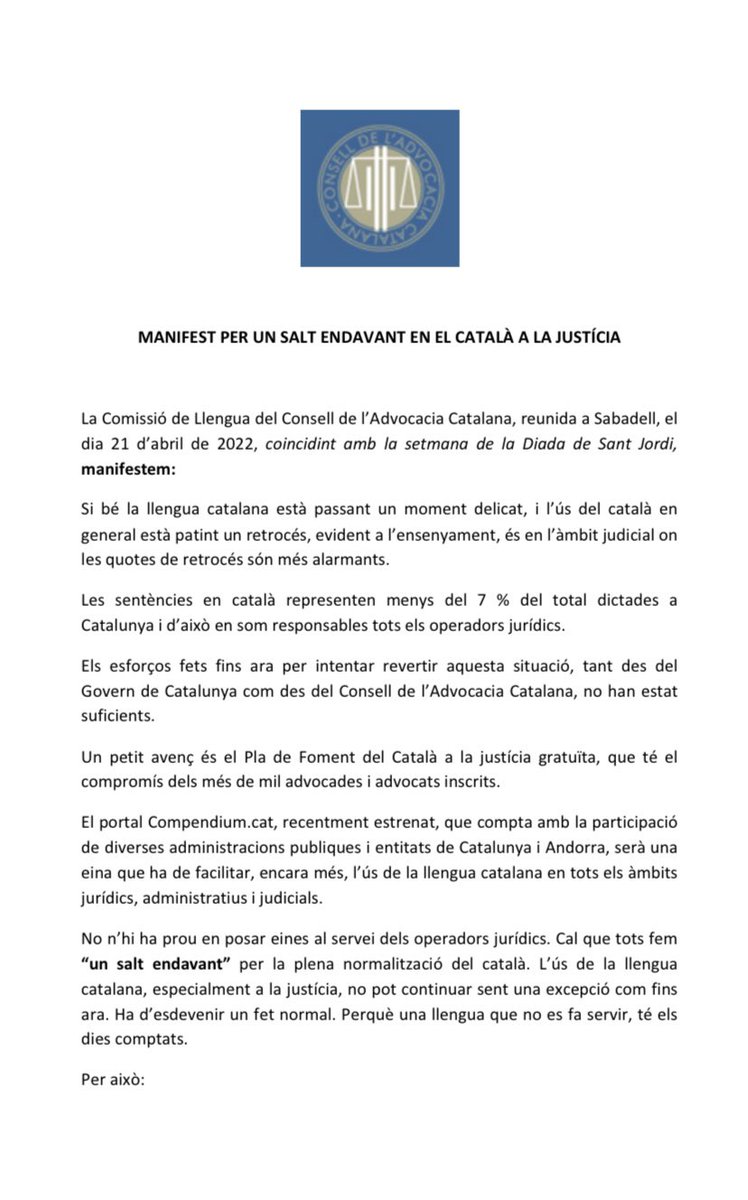 Consell de l’Advocacia Catalana tweet media