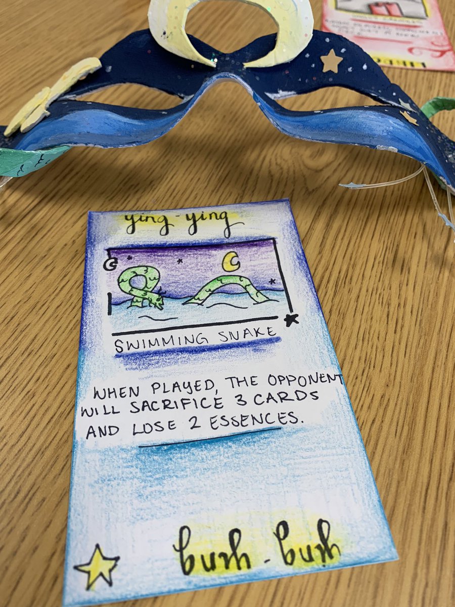 Joe Margaret in English 2H created this incredible passion project for The Joy Luck Club: Game-inspired masks and player cards for each of the mother characters. I’m in awe of her creativity! 🤩