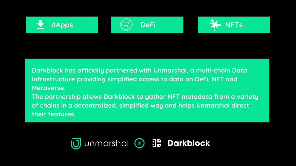flowithpee's tweet image. 🫂 @unmarshal In order to gather #NFT metadata in a decentralized manner, @unmarshal made a strategic partnership with @darkblockio.

🤝 The partnership will enable #Darkblock to launch #Polygon support in the coming months.

📖  Read more here: darkblock.medium.com/darkblock-part…