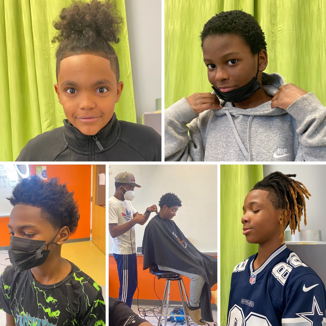 CISofRVA's tweet photo. 22 students from River City Middle School received fresh cuts this week from Aaron McDonald at Ron’s Cut Masters in Waldorf, Maryland. Big, big thanks to Aaron for traveling down to RVA to share his craft with these students! #allinforkids #cisofrva #cispartners https://t.co/XPYQ3bfG3M