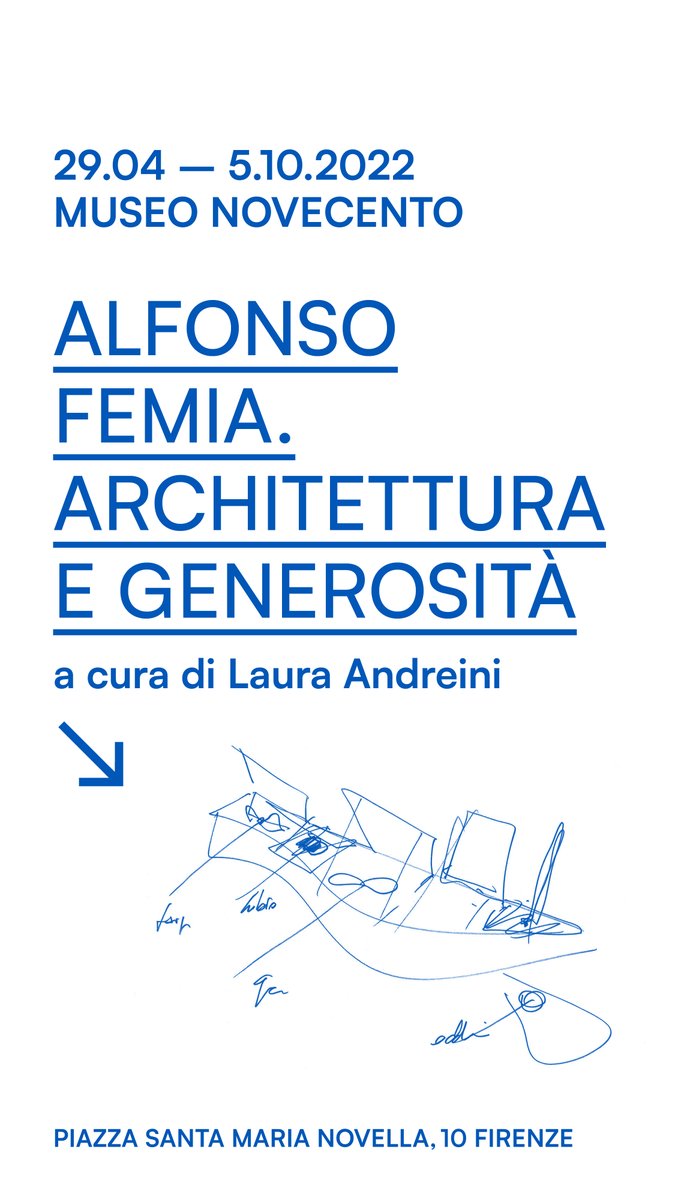 AteliersFemia's tweet photo. #SaveTheDate
ALFONSO FEMIA. ARCHITETTURA E GENEROSITÀ
> Dal 29 aprile al 5 ottobre 2022
@MuseoNovecento #Firenze
#AF517 #mostra #comingsoon https://t.co/obkiqLBOhC
