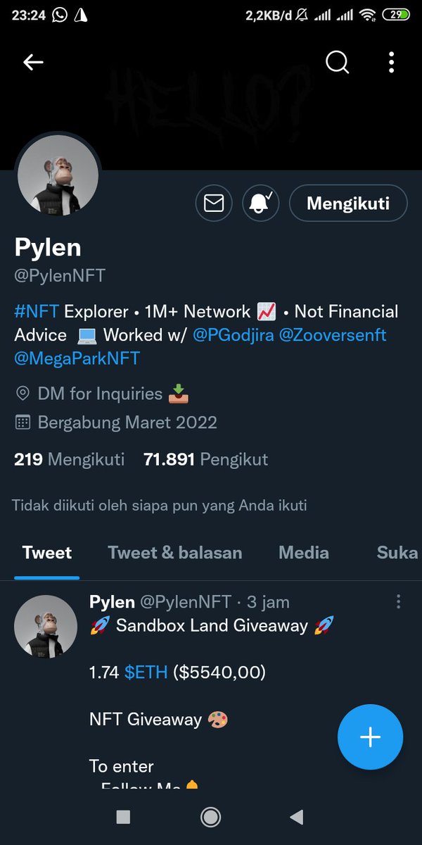 Roby_Ikhsanto01's tweet photo. @PylenNFT This is indeed a very good project, let's join soon, don't miss a project as good as this, to the moon 💯🚀🌙🚀

@Nandangsubscri1 
@IkhsantoRobi 
@Roby_Ikhsanto03 
@rahay
@AnggiPrwnti

#NFT #NFTGiveaway https://t.co/4qyg9dNCnw