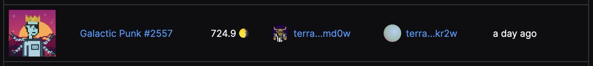 SavageSam_X's tweet photo. Everyone's looking for the next #NFT #BlueChip project.. Imagine not been invested in @terra_money #NFTs rn.. Imagine when #ETH peeps make a switch over and all that #ETH flows into $Luna ecosystem. The @galactic_punks is just a example 👀🌔 Its probably nothing .. #USTstrong https://t.co/HsZnXHSjuR