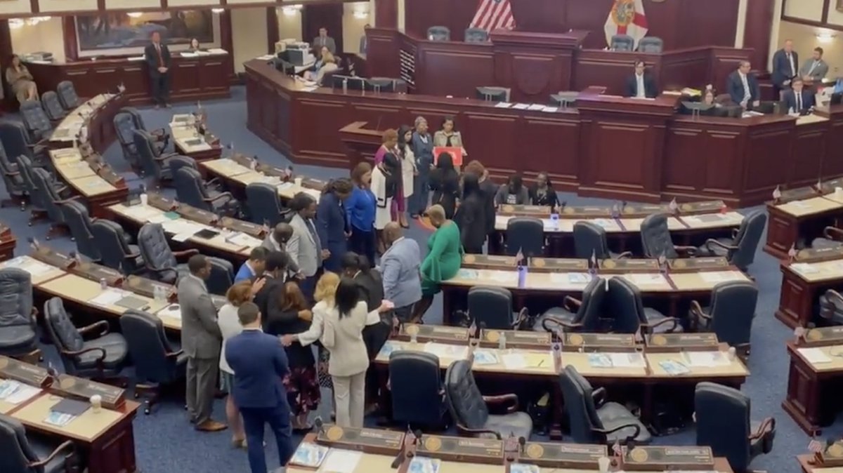 micheleforfl's tweet photo. Holding each other in prayer right now. 

They can eliminate Black representation in Congress by passing the Governor's redistricting maps, but we're not going anywhere. https://t.co/pb2MPCjkeN