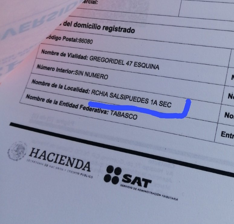 aj_san_'s tweet photo. @SATMX de qué sirve que pidan comprobante de domicilio si al final terminan poniendo el que se les antoja... https://t.co/T2EdiobFSs