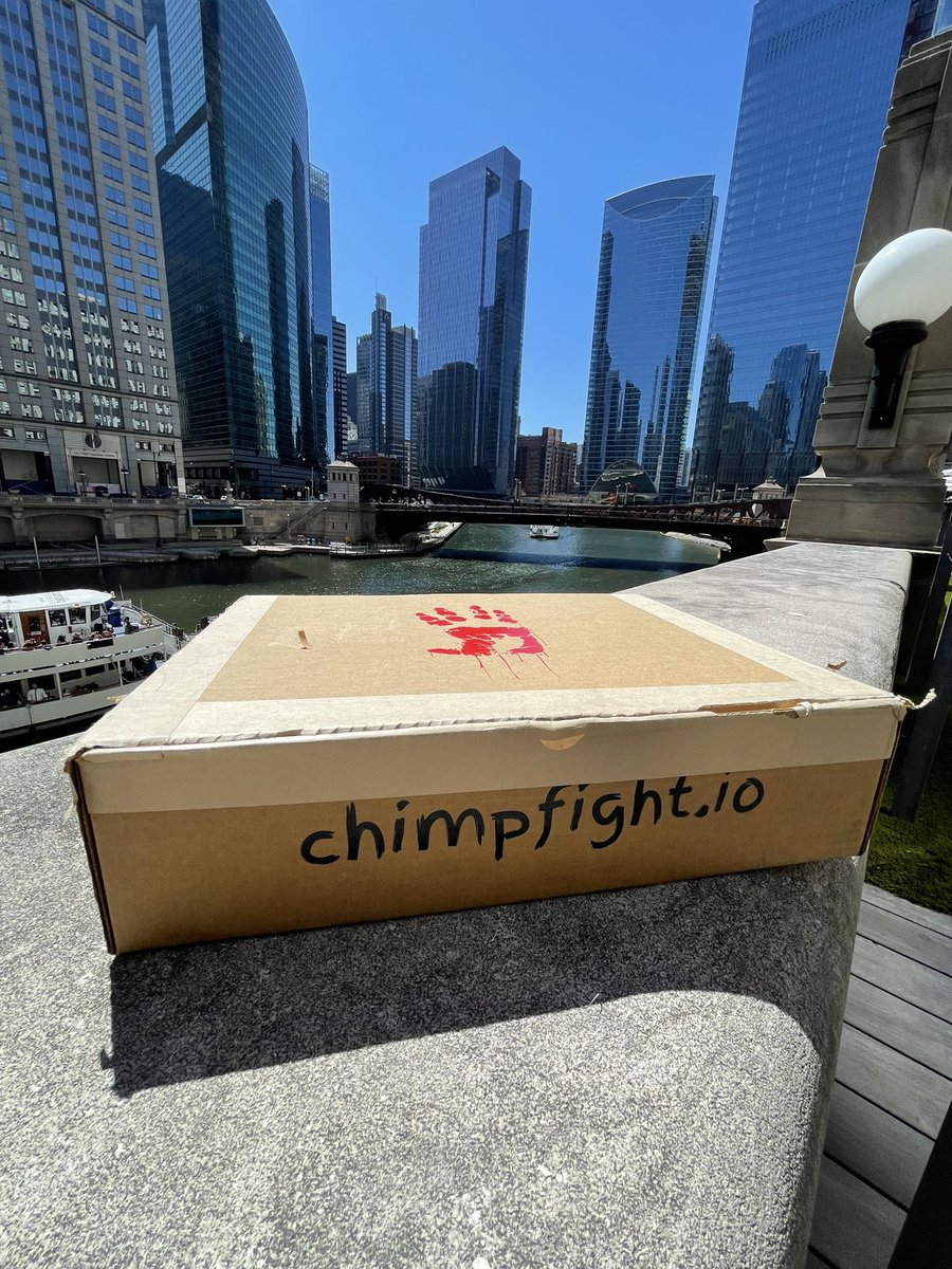 WhiskyMafia's tweet photo. I found @ChimpFightGame through a WL opportunity in @DeGodsNFT. Four days later I won custom branded AirPods that were just for DeGods! They turned out 🔥AF! #DeGods #SolanaNFTs #Solana #brandingwin https://t.co/kpSKjVqHO8