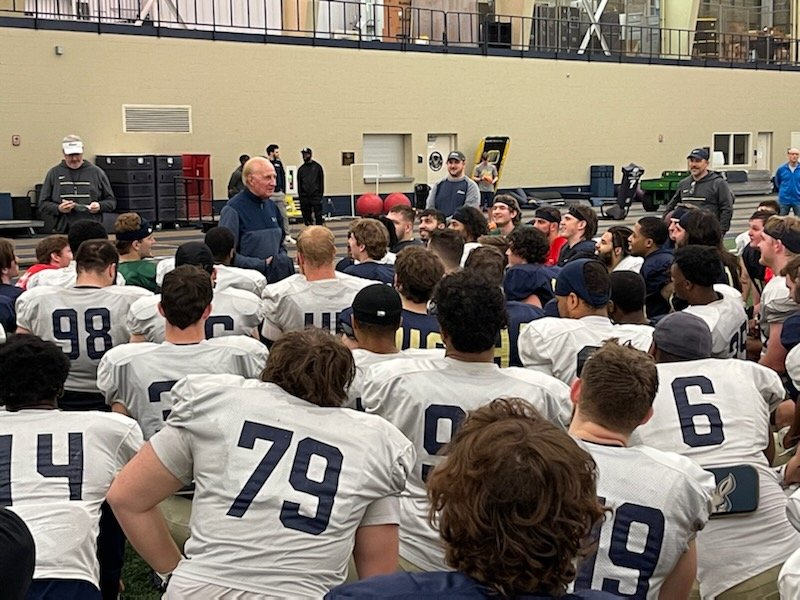 matt_pma's tweet photo. Had a great time watching @ZipsFB spring practice. Thanks to Coach Moorhead for asking the original Coach Dennison talk to the team. #winwithpma https://t.co/AN7dLQls4Z