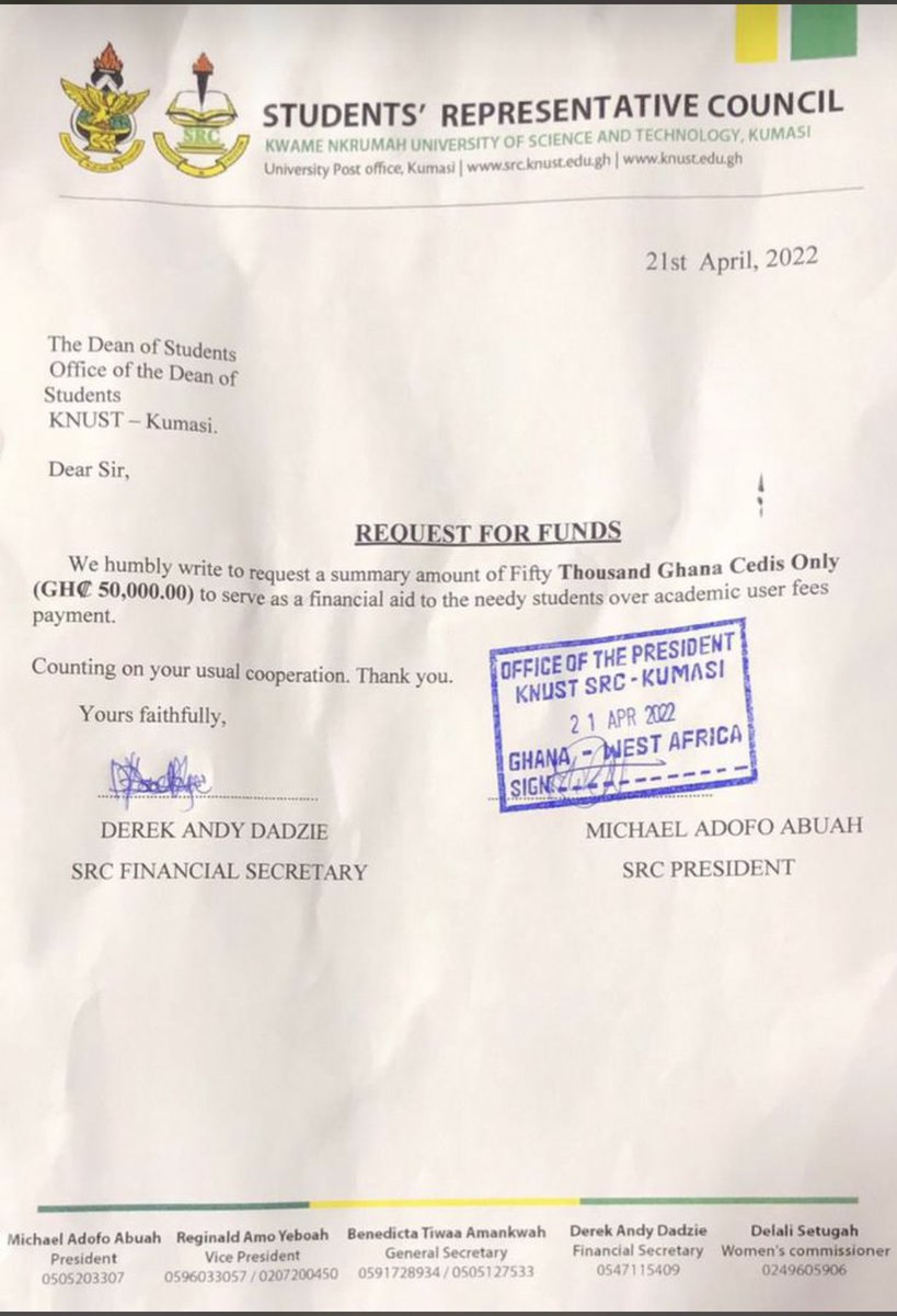 KSA_KNUST's tweet photo. We urge all colleges,the Student Representative Council to continue with negotiations for the extension of period to enable students fulfill payment of tuition fees even as @knust_src request for additional funds, colleges can do same.#Bringbackstudents @quame_age @watsuptek https://t.co/WTiODclIS4