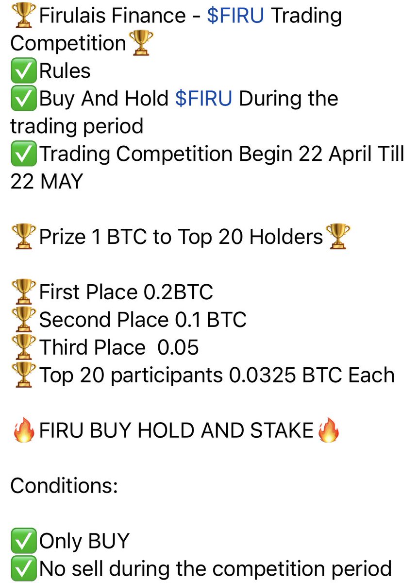 Trading Competition 1 BTC in Price 🔥