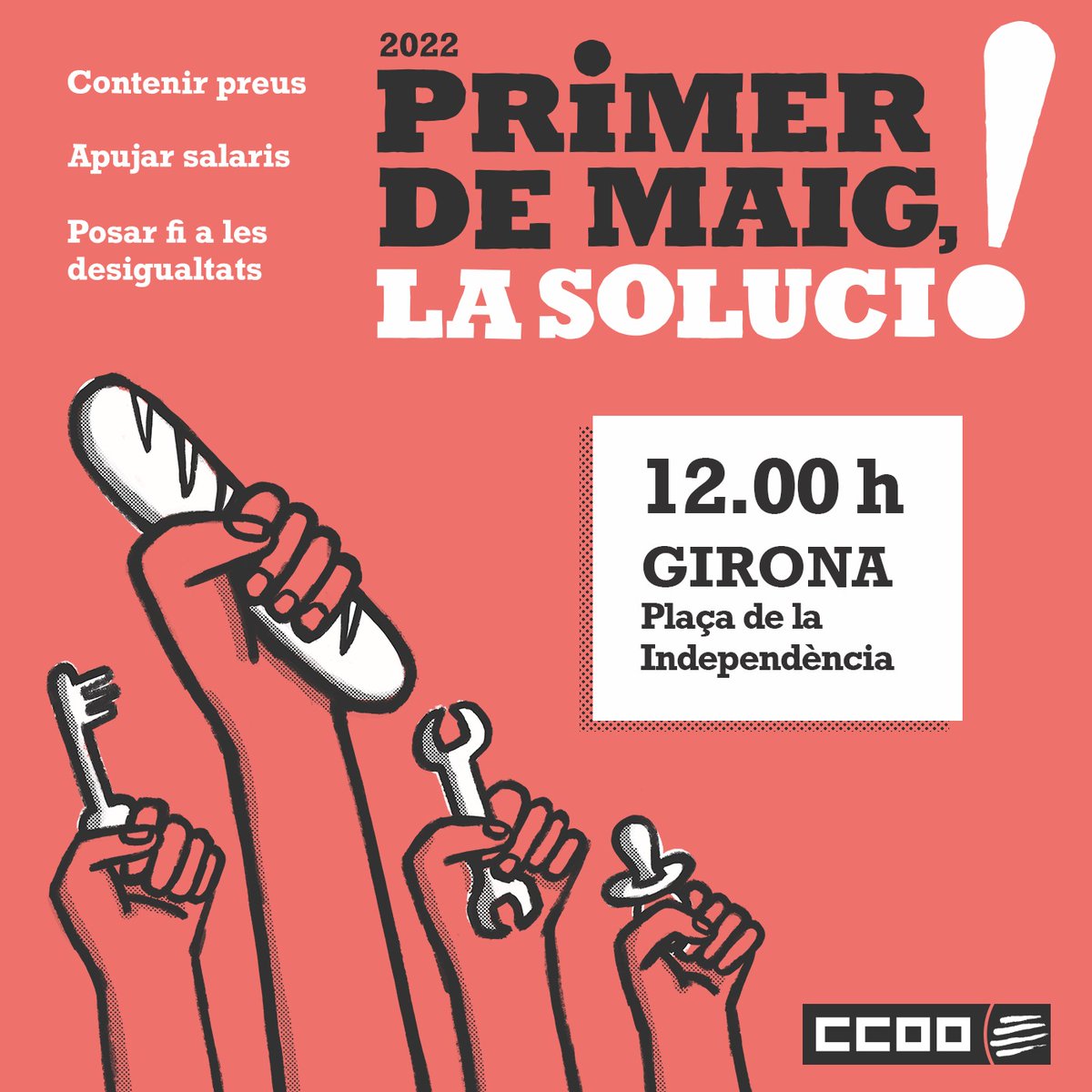 belenlopezCCOO's tweet photo. Aquest #1maig tornem a omplir els carrers. Contenir preus, apujar salaris i posar fi a les desigualtats @ccoogirona @ccoocatalunya https://t.co/IEtlpTUAsD