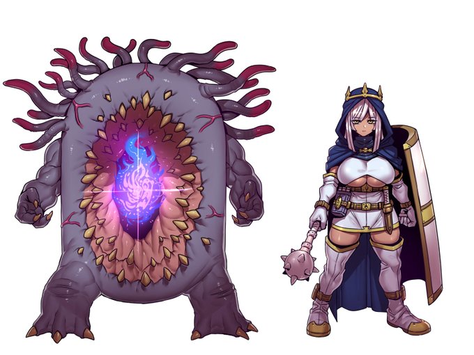 モンスター素材集の 作業配信に来てくれた みんな ありがとね～グラフイックは 全部 出来たのでもうすぐ 完成 