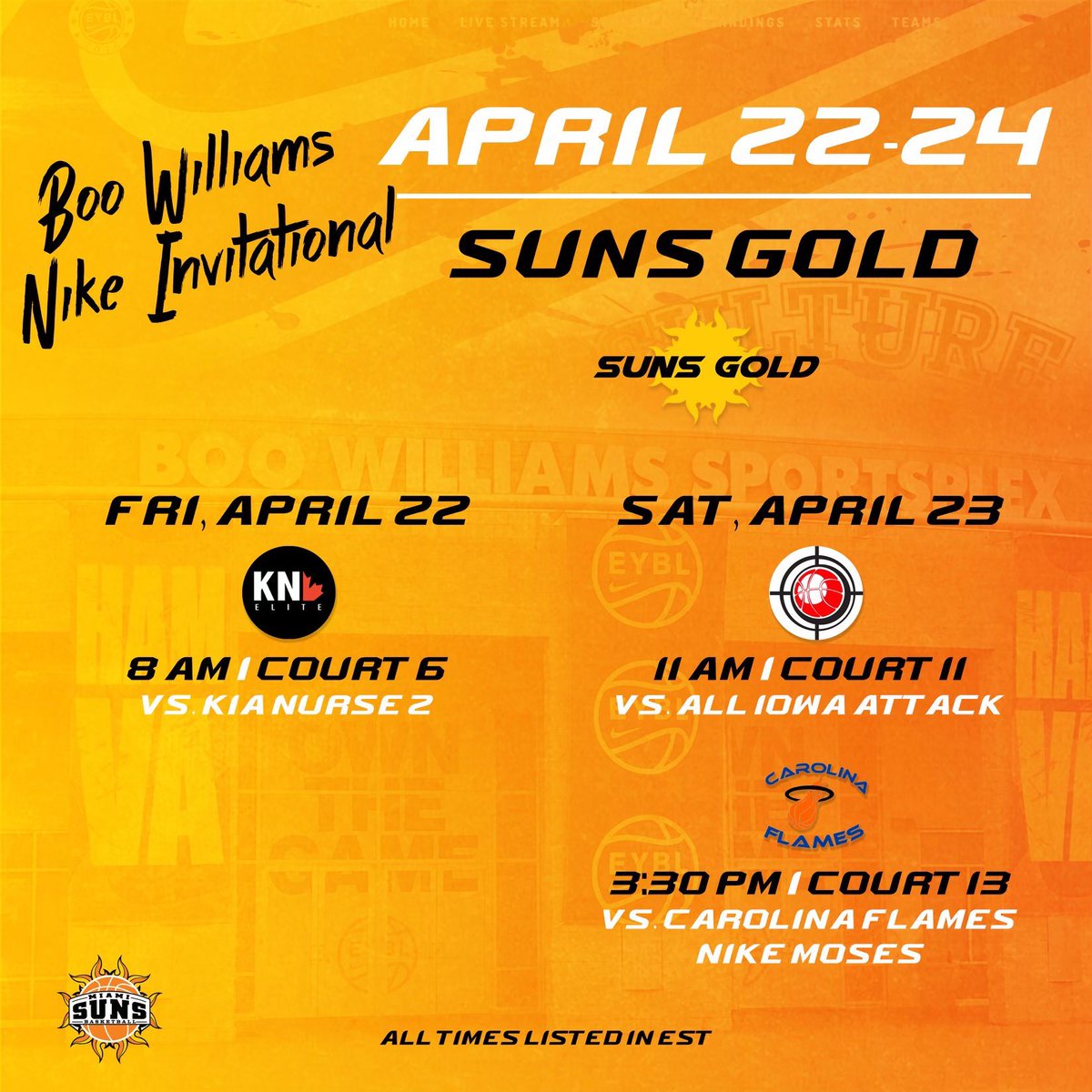 Just landed for <a href="/BooWilliamsAAU/">Boo Williams</a> with <a href="/MiamiSuns/">Miami Suns</a> <a href="/Suns_Gold/">Miami Suns 17U Gold Team</a> ready for work!!