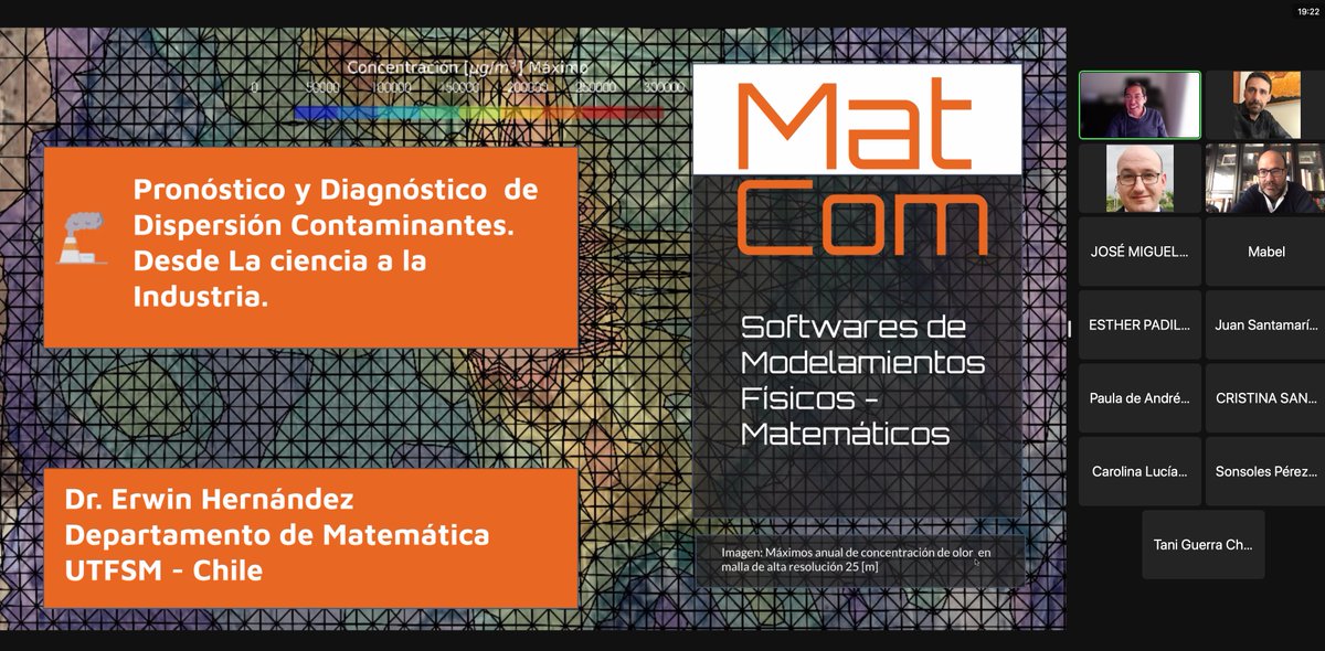Comenzamos la conferencia en el #MUMOMA <a href="/fcienciasusal/">Facultad de Ciencias USAL</a> de Erwin Hernandez en la que nos explica el proceso de transferencia del conocimiento asociado a modelos matemáticos de dispersión de contaminantes.