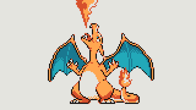charizard no humans pokemon (creature) fire flame-tipped tail claws solo standing  illustration images