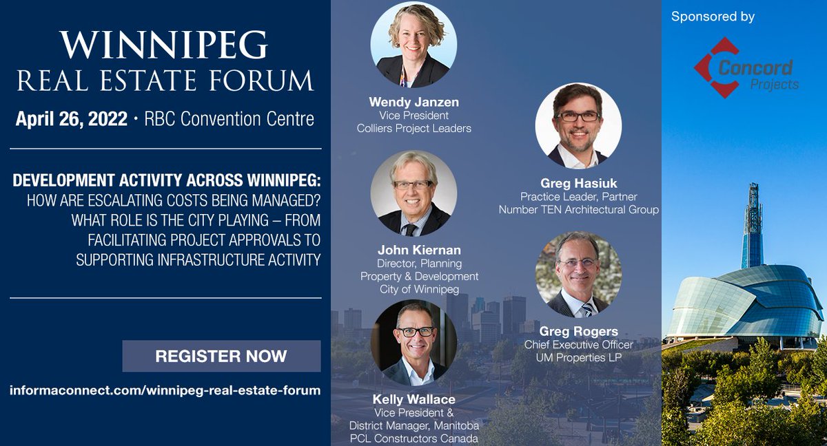 For the last 10 years, Canada has had an unprecedented amount of urban revitalization and development. Curious to know about some of the iconic projects that are defining Winnipeg? Join us at the upcoming Winnipeg Real Estate Forum on April 26!
lnkd.in/eVVr6bAz <a href="/re_forums/">Real Estate Forums</a>