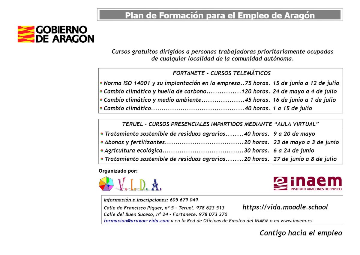 VidaCursos's tweet photo. ¡Anímate!
¡Cursos gratuitos dirigidos a personas trabajadoras de cualquier localidad de la comunidad autónoma! https://t.co/eun2QSlsWV