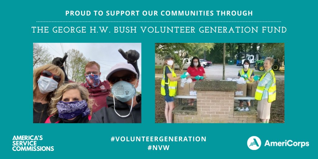 Happy anniversary to the #VolunteerGeneration Fund, which was created on April 21, 2009 under the #ServeAmericaAct! During FY18-20, 349 unique local organizations received #VGF subgrants in 16 states, and in FY19, over 36k community volunteers served through VGF. #NVW