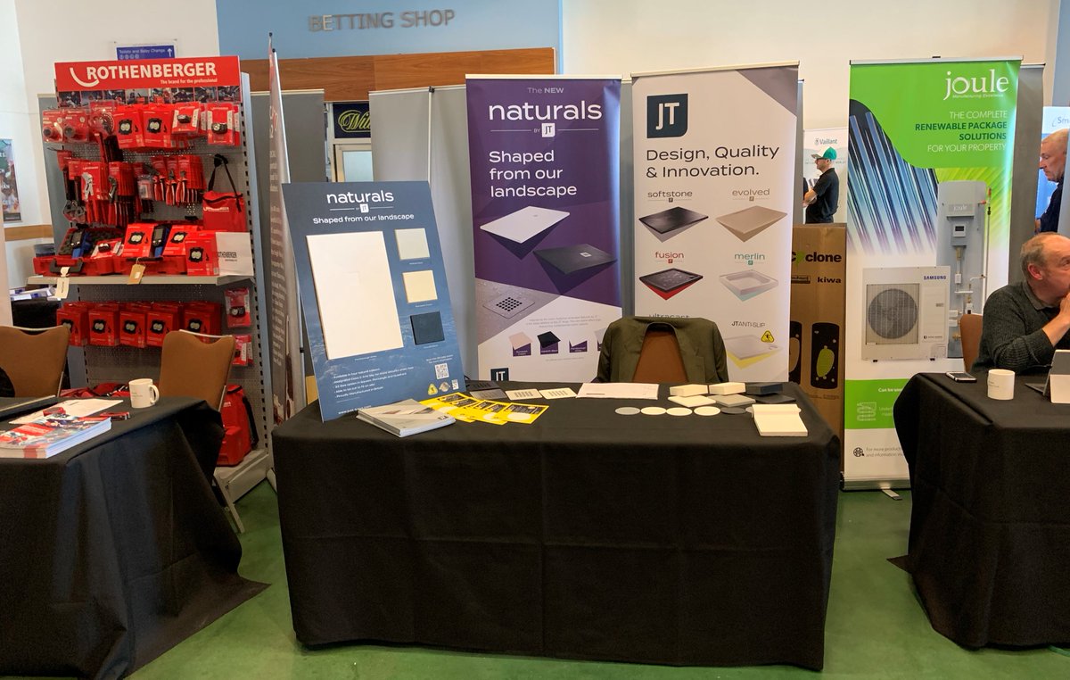 We are all set up and ready for the @HPSMerchant Casino night at @EpsomRacecourse this evening. If you're in attendance, make sure you pop by to see Michael Kimball-Smith, Southern Key Account Manager of JT.