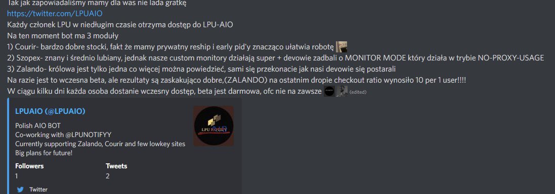 LPUAIO's tweet photo. Nie chcieliśmy być niemili, devowie powinni trzymać się razem o czym na chwile zapomnieliśmy, w ramach przeprosin na kilka kolejnych dropow zrobimy FREE ACO. 
Będziemy informować w najbliższym czasie.  
⚡️🤝👾
Przedstawiamy LPU AIO https://t.co/LOwnrs9gXV