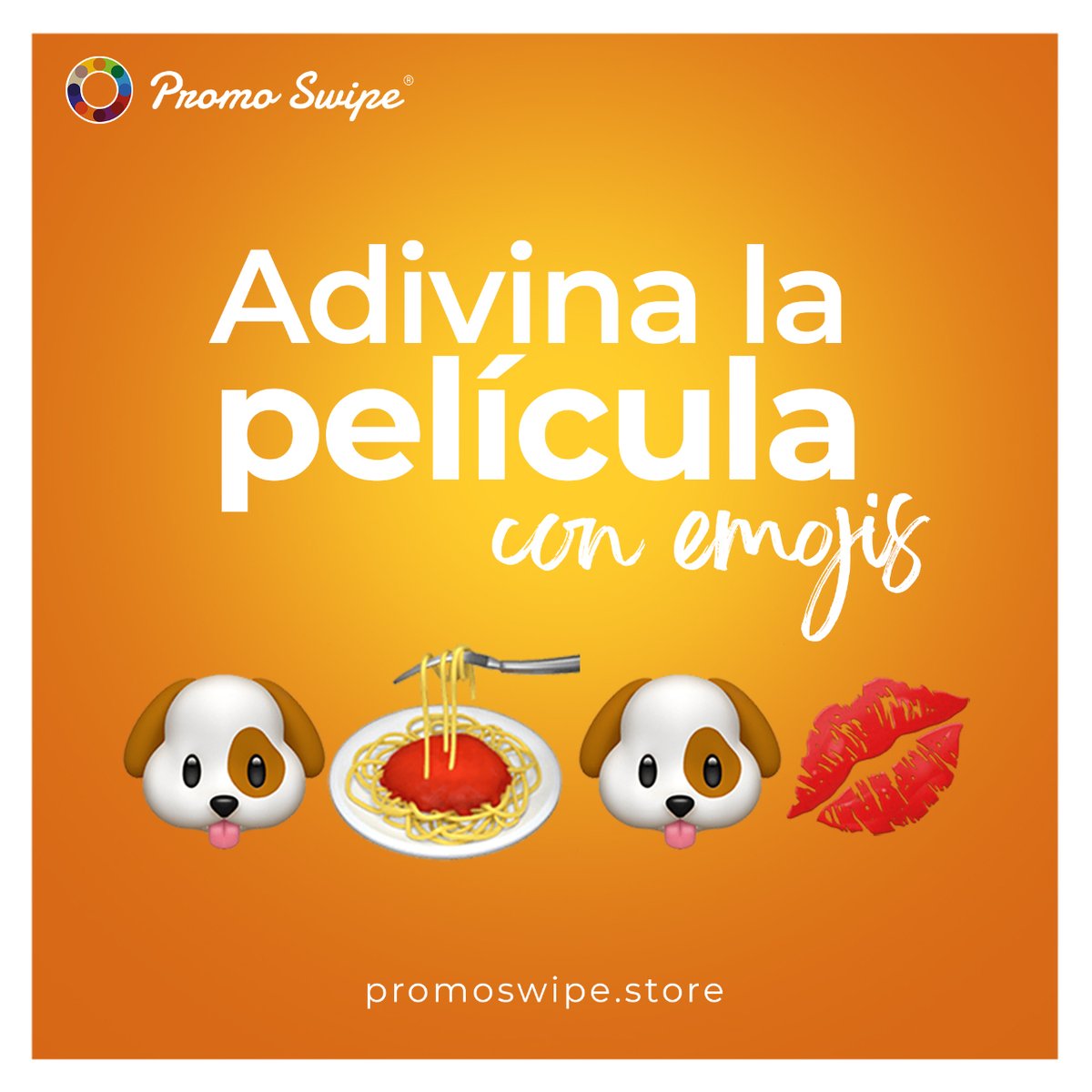 PromoSwipe's tweet photo. ¿Te animas a participar en nuestra adivinanza con emojis?

Escribe en comentarios qué película es. Te dejamos una pista: se estrenó en 1955 y contiene uno de los besos más famosos del cine según la revista @people. 

¿Ya sabes cuál es?
#juegos #adivinanza #cupon https://t.co/M3wFcFGhbL
