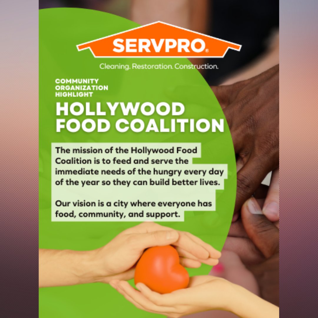 Now more than ever, organizations like the <a href="/hollywoodfoodco/">Hollywood Food Coalition</a> are needed to continue to support our community through uncertain and challenging times. This organization has been providing meals, 365 days a year, to those faced with food insecurities since 1987!  #servpro #giveback