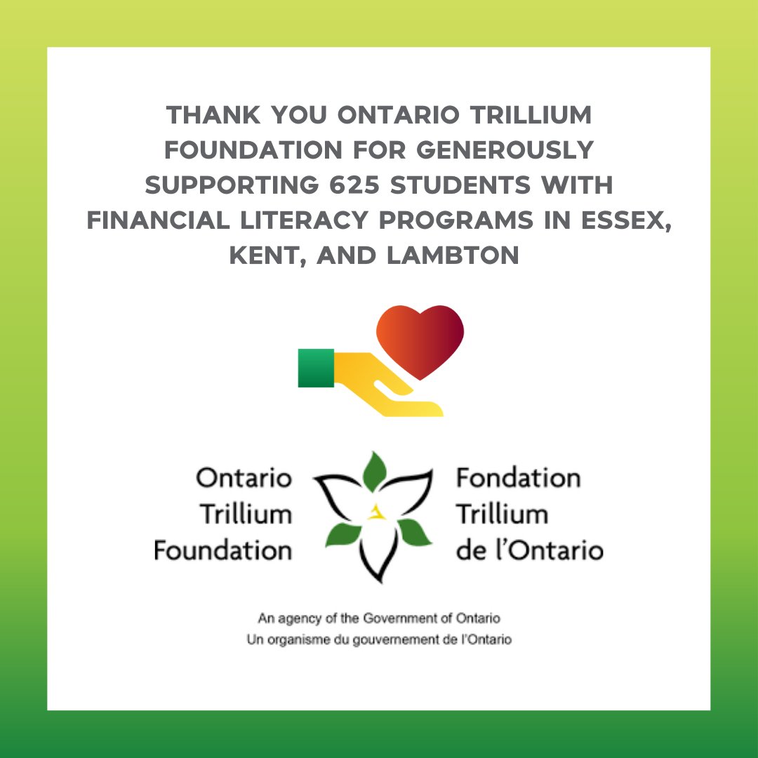 JA_SWO's tweet image. #ThankYouThursday !

Thank you to Ontario Trillium Foundation for supporting 625 students with our JA financial literacy programs in Essex, Kent, and Lambton!

#jaswo #japrograms #essex #kent #lambton
