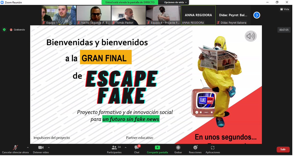 ArrabalAID's tweet photo. 📣¡Concluye la Final #EscapeFake @FBSabadell @mWeek_MWC
@fundacionexit @learntocheck con #destrangis como ganador de #VerificarParaEscapar! Enhorabuena a los dos equipos de la #EscuelaSegundaOportunidad @ArrabalAID #Málaga que han dado lo mejor de sí disfrutando la experiencia! https://t.co/wUdFIgcIvq