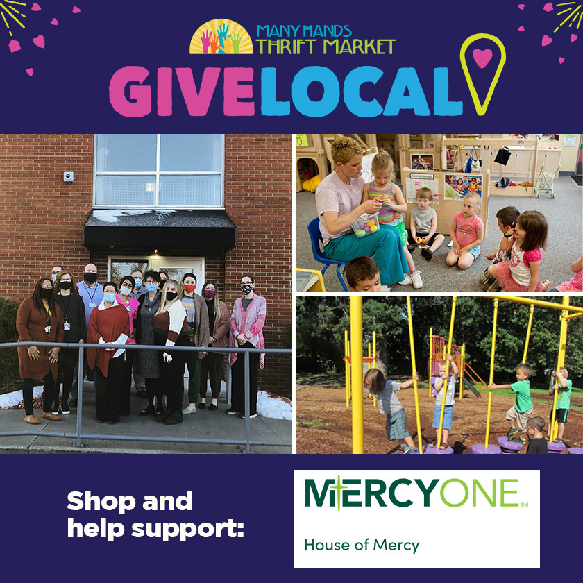 GiveMercyOneDSM's tweet photo. #DontForget When you shop at any of the Many Hands Thrift Store Des Moines locations this Saturday, April 23, ten percent of proceeds received will go to support MercyOne #HouseofMercy! We thank Many Hands Thrift Market for their support and partnership. #SupportMercyOneDSM https://t.co/temIpKty4t