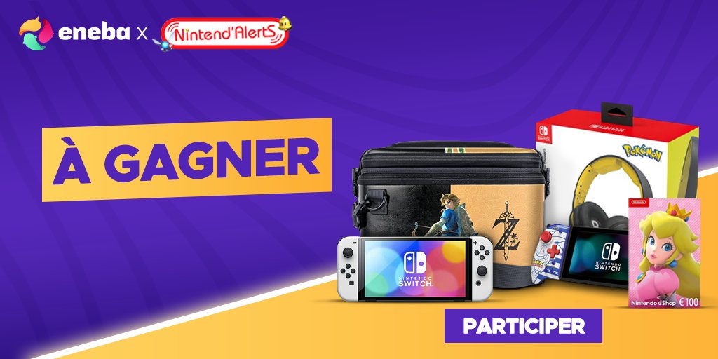 AlertEtGo's tweet photo. #Concours 🎁: Une console Nintendo Switch OLED + 100€ d'eShop et des accessoires à gagner ! Pour participer follow @nintendalerts et @EnebaFr ! 
RT ce tweet et SURTOUT augmente tes chances ici :
► https://t.co/LJWZcTdqWP
Achetez ou vendez vos jeux ici ► https://t.co/OHKF5kZkhc https://t.co/QmGvwKRjNB