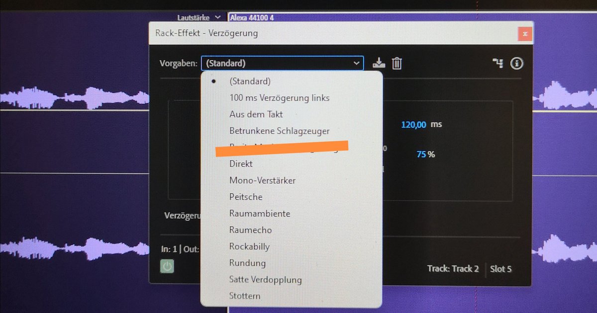 Betrunkene Schlagzeuger als Soundeffekt in Adobe Audition?  Wie das wohl klingt.. 😂🤘