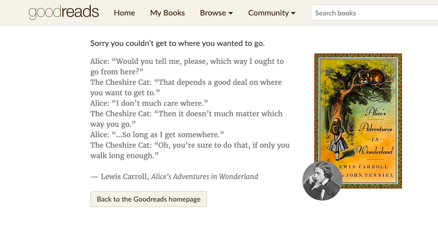 tinywordsmatter's tweet photo. 404 pages by @goodreads feature quotes from popular books https://t.co/DsXl8ZWidv