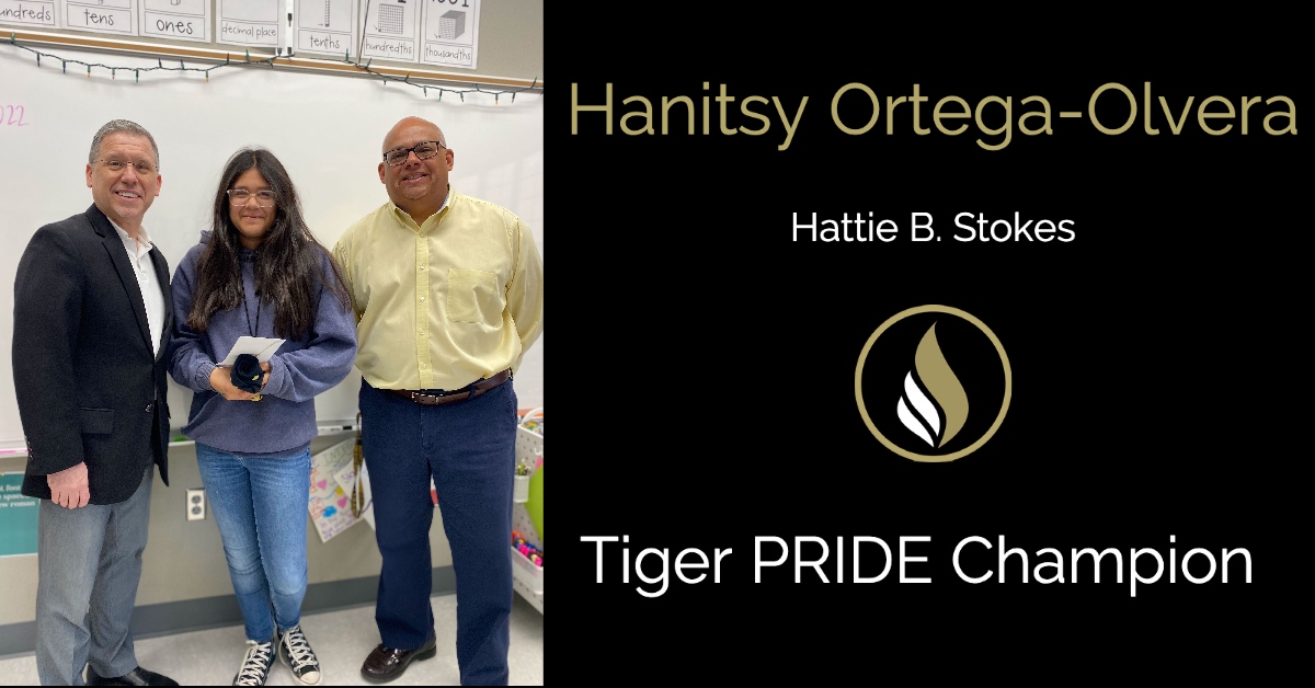 Congratulations to Hanitsy, our Tiger PRIDE Champion from Hattie B. Stokes Elementary! Read about Hanitsy and the rest of our April Tiger PRIDE Champions here: leb.k12.in.us/Page/1121