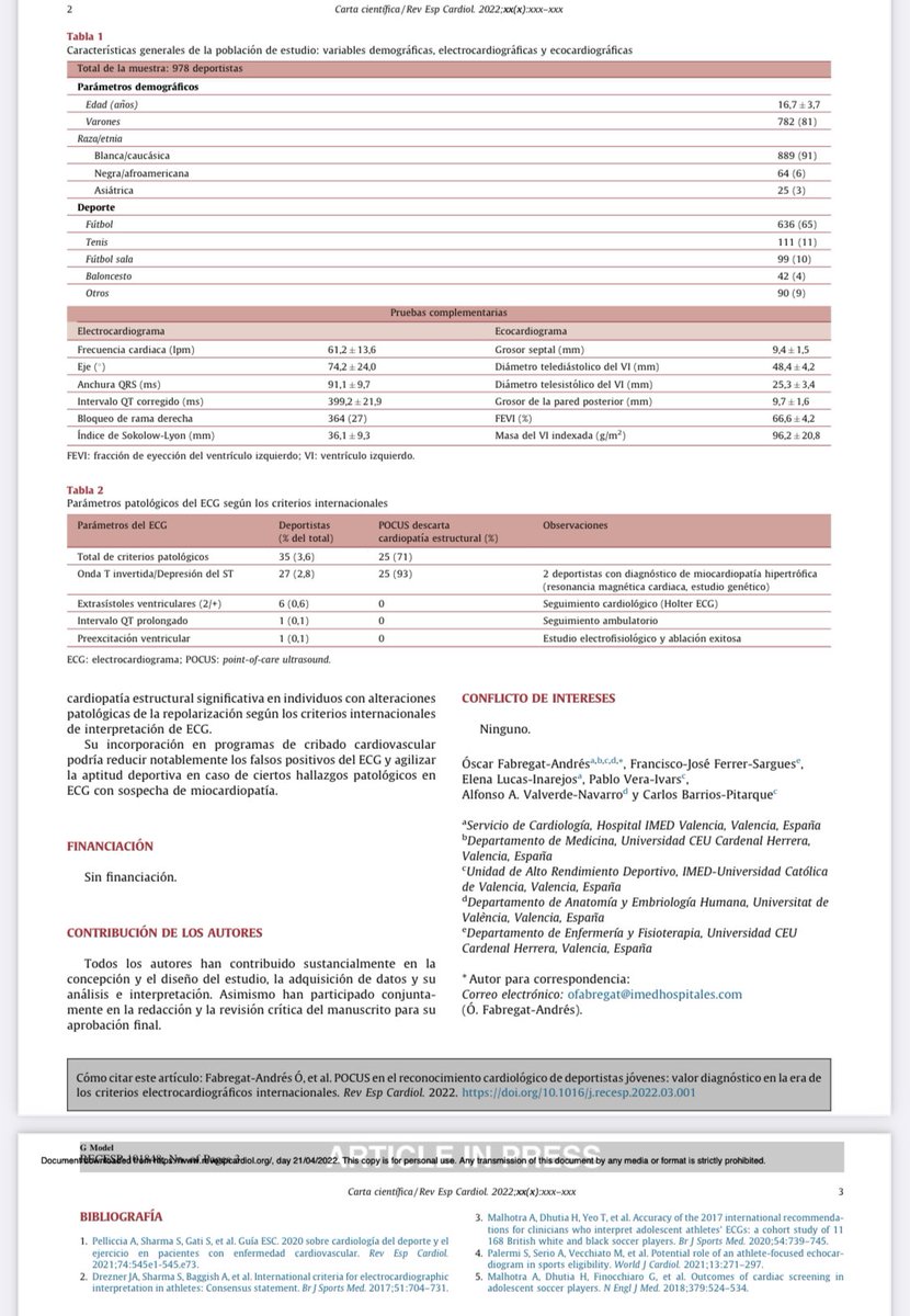 Ya disponible online en <a href="/RevEspCardiol/">REC Publications</a> nuestro último trabajo de reconocimientos cardiológicos preparticipativos en deportistas adolescentes <a href="/IMEDHospitales/">IMED Hospitales</a> <a href="/imeducv/">IMEDUCV Alto Rendimiento deportivo</a> <a href="/UCV_svm/">Universidad Católica de Valencia</a> <a href="/VillarrealCF/">Villarreal CF</a> <a href="/CTValencia/">Club deTenisValencia</a> <a href="/CEABetera/">Club Triatló CEA Bétera</a> revespcardiol.org/es-pocus-el-re…