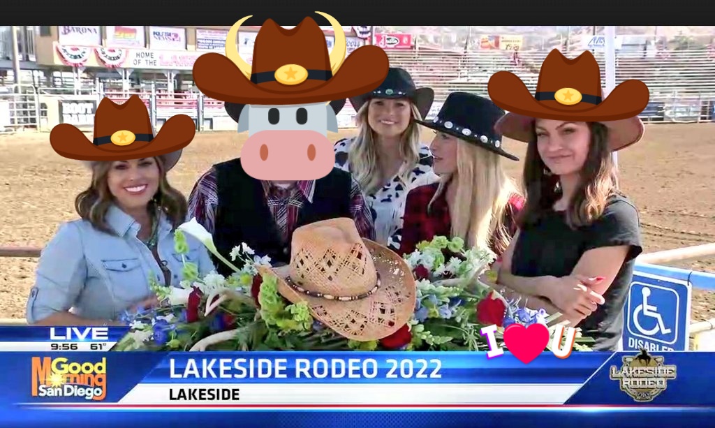 watchertv2000's tweet photo. Great show #LakesideRodeo @KUSINews @jennymilk @LaurenKUSI @ealvareznews @FrancellaKUSI Cowgirls Rule FashionBabe Cya tomorrow 😀 https://t.co/jNNQJKrkPA