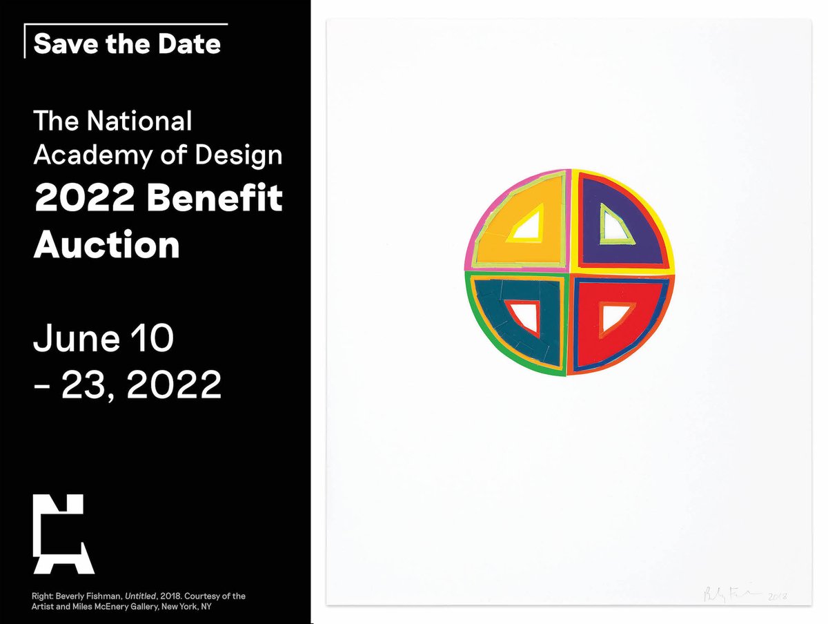 Save the date! ✸ The National Academy of Design's 2022 Benefit Auction will take place from June 10 – 23, hosted online by <a href="/artsy/">Artsy</a>, with a reception on on June 23 at the Invisible Dog Art Center in Brooklyn, New York. More details to follow. 

nationalacademy.org/calendar/aucti…