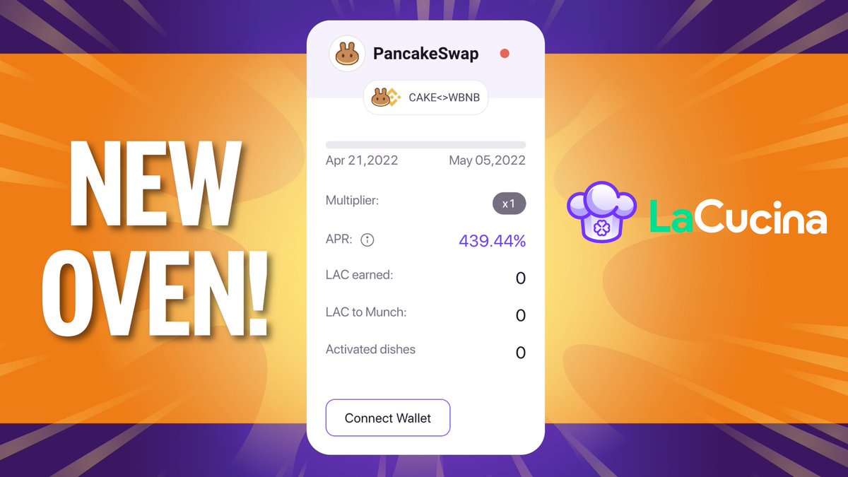 🚨2 New Ovens Alert 🚨 

#PancakeSwap #biswap #bsc #bnb #defi 
<a href="/PancakeSwap/">PancakeSwap</a> <a href="/Biswap_Dex/">Biswap</a> 

app.lacucina.io/all-ovens