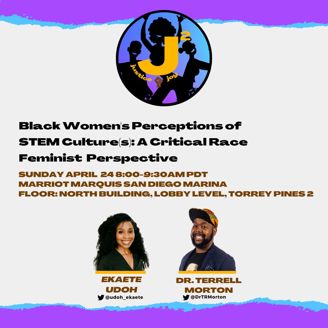 DrTRMorton's tweet photo. First #AERA22 presentation completed. Thanks @AERA_EdResearch for the support. 

Be sure to check out other presentations from the #JSquared Squad! @imari_billz @udoh_ekaete @DSTeducator2 @ymbar_ @JusKeepaLivin @tysonstrongjr @woodson_argued 

#JusticeJoy #AERA2022 https://t.co/OkknASqJhd