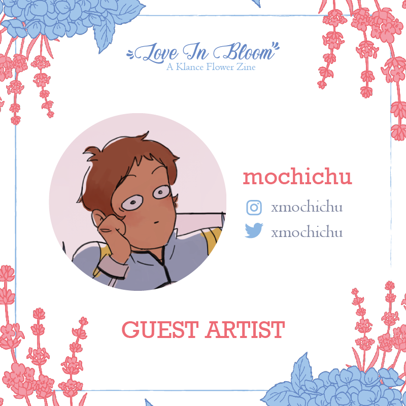 💐 GUEST SPOTLIGHT 💐
And for today's spotlight we are glad to introduce... the awesome artist <a href="/xmochichu/">mochi ☽</a>!!!

#klance #klancezine