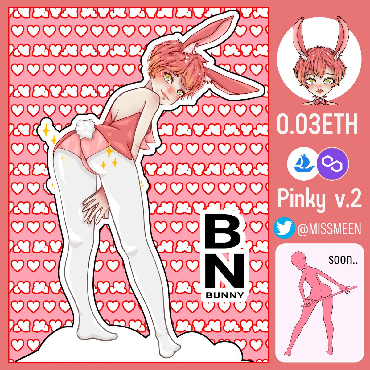 Saowalak 🦩🦩 (@meenkub7) on Twitter photo ✨New drop,✨
 new collection v.2 
meet familiar girls in a unique gesture version Shake your heart
💜at Polygon 0.03ETH💜
 thank you darling😘💋
opensea.io/collection/pin… 
#NFTCommmunity #NFTCommumity #NFTdrops #NFT宣伝枠 #NFTJapan ✨New drop,✨
 new collection v.2 
meet familiar girls in a unique gesture version Shake your heart
💜at Polygon 0.03ETH💜
 thank you darling😘💋
opensea.io/collection/pin… 
#NFTCommmunity #NFTCommumity #NFTdrops #NFT宣伝枠 #NFTJapan