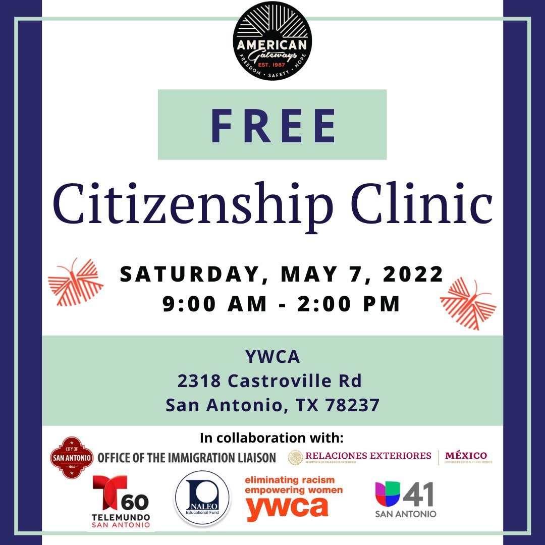 🚨 Update: The location of our #citizenship clinic has changed!!