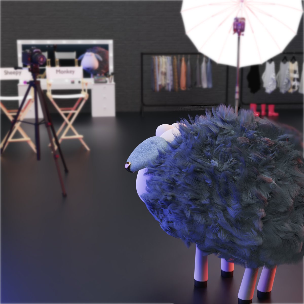 sheepymonkey's tweet photo. We are allowed to have some fun right? Couldn't help showing BTS footage of Sheepy doing their thing behind the camera in our studio. 📸🐑 https://t.co/ffmHEKS1tg