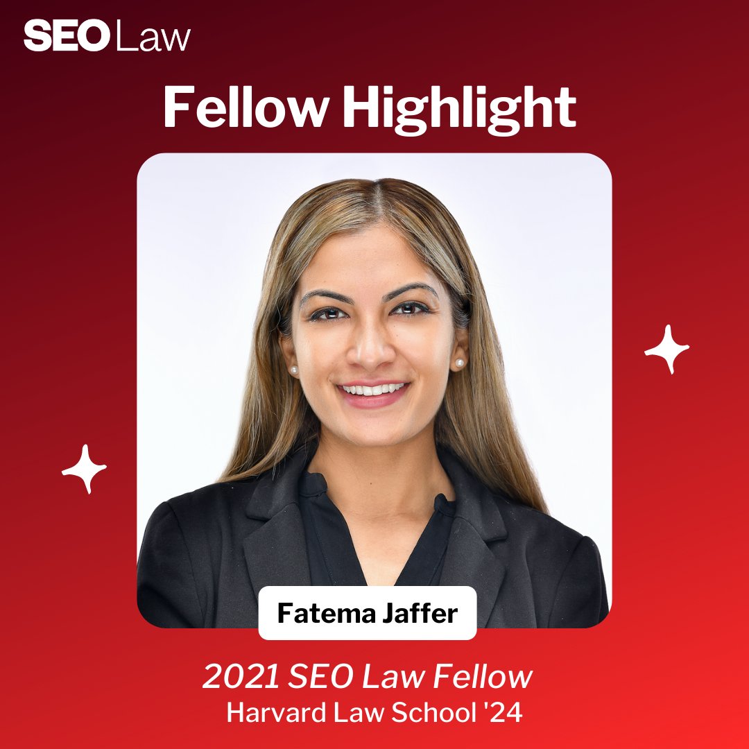 SEOLawProgram's tweet image. Fatema shared: &quot;I am thankful for people I met through #SEOLaw, especially those at HLS. The bounds I formed last summer only strengthened throughout the year – my colleagues kept me grounded as we supported each other both personally and professionally.&quot;