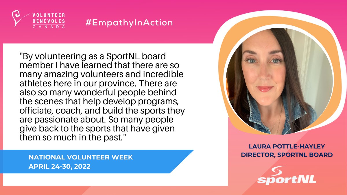 sportnl's tweet photo. #NVW2022 is from Apr 24-30th. In celebration, we would like to recognize board Director, Laura Pottle-Hayley. 

Thank you, Laura, for bringing your passion, intellect, insight, experience, and resources to the table.

To learn more about her, go here:
https://t.co/m6x2LHyWeX https://t.co/Jh9uGDpcWw
