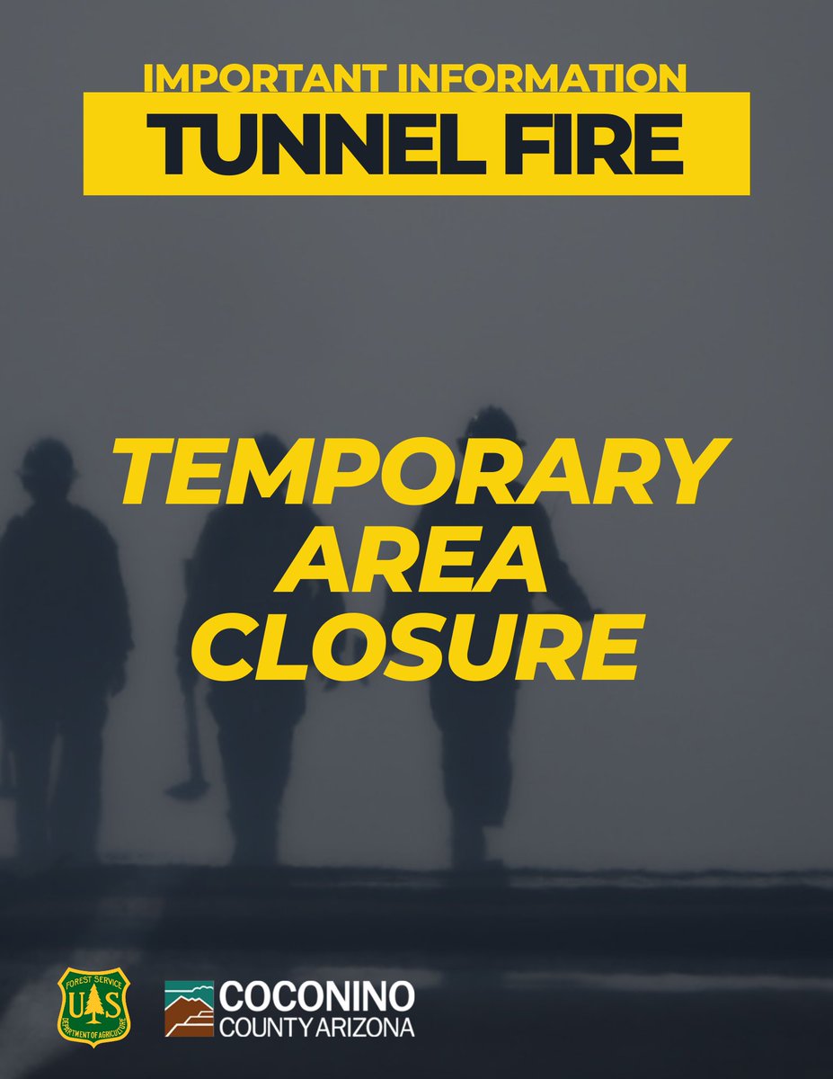 CoconinoNF's tweet photo. #ClosureOrder #TunnelFire As of April 20, it is prohibited to enter the area depicted in the map below. Trail and road use within the area is also prohibited. https://t.co/5CaqgQl0mf https://t.co/eRjPMcA3bM